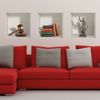 Set 3 autocolante 3d pentru perete ambiance justice