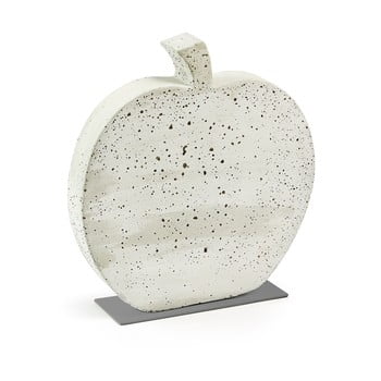 Decorațiune din ciment la forma sens apple, 37 x 40 cm, alb