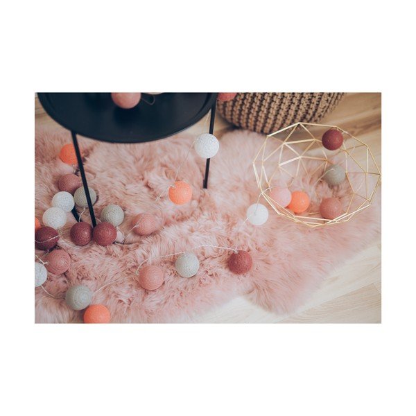 Oranžový světelný řetěz s LED žárovkami Luuka, 30 světýlek