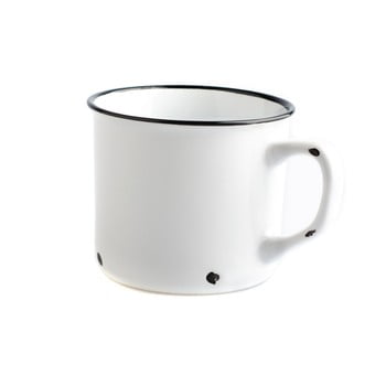 Cană din ceramică dakls story time over tea, 230 ml, alb