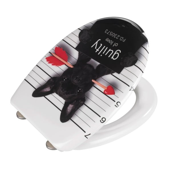 WC sedátko se snadným zavíráním Wenko Guilty Dog, 45 x 38 cm