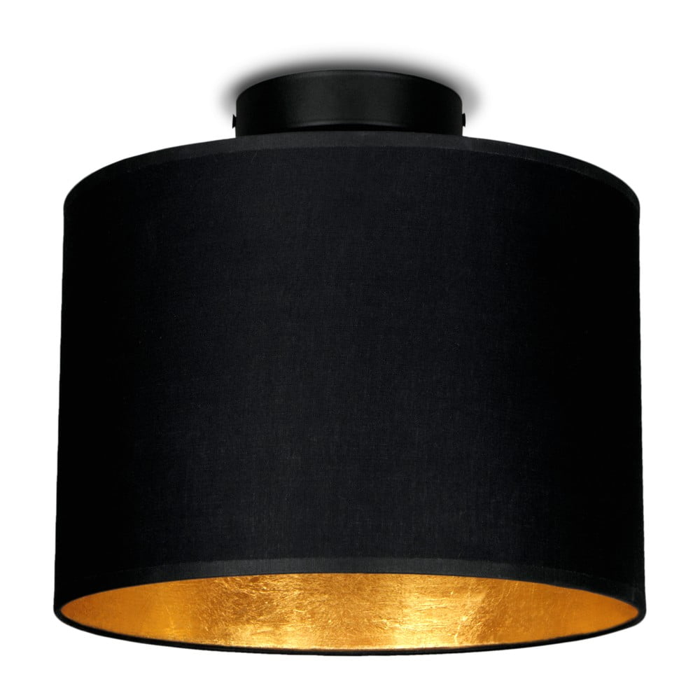 Černé stropní svítidlo s detailem ve zlaté barvě Sotto Luce Mika, ⌀ 25 cm