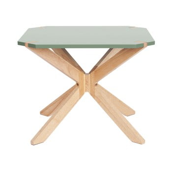Masă de cafea leitmotiv mister, 65 x 65 cm, verde
