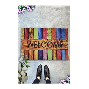 Covoraș intrare color welcome, 70 x 45 cm
