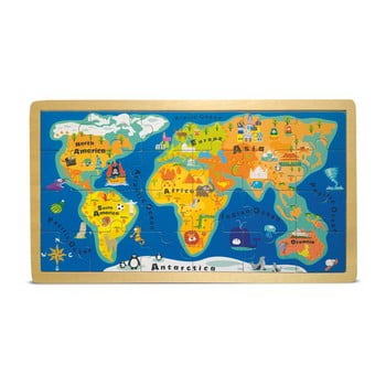 Puzzle cu ramă legler world map