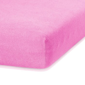 Cearceaf elastic ameliahome ruby, 200 x 140-160 cm, roz