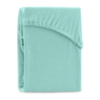 Cearșaf elastic pentru pat dublu ameliahome ruby peppermint, 220-240 x 220 cm, verde