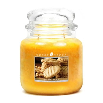 Lumânare parfumată în recipient de sticlă Goose Creek Butter Cookies, 75 ore de ardere