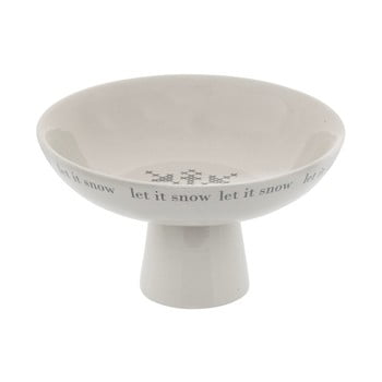 Farfurie cu suport din gresie bloomingville cross, 19 cm, alb
