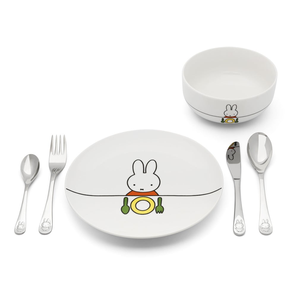Porcelánová dětská jídelní sada 6 ks Miffy – Zilverstad
