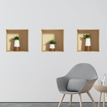 Set 3 autocolante cu efect 3d ambiance versa