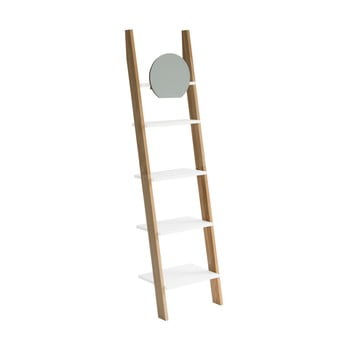 Etajeră cu suport din lemn și oglindă Ragaba Ashme Ladder, alb imagine