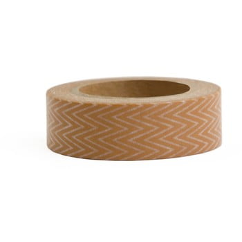 Bandă adezivă ohh deer fine brown zig zag
