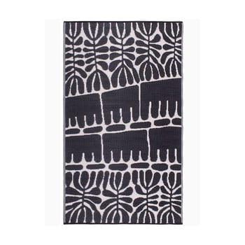 Covor reversibil potrivit pentru exterior, din plastic reciclat fab hab serowe black, 150 x 240 cm, negru
