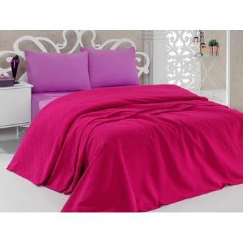 Cuvertură pique magenta, 200x240 cm