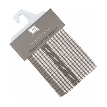 Set 6 prosoape de bumbac tiseco home studio waffle, 46 x 70 cm, maro