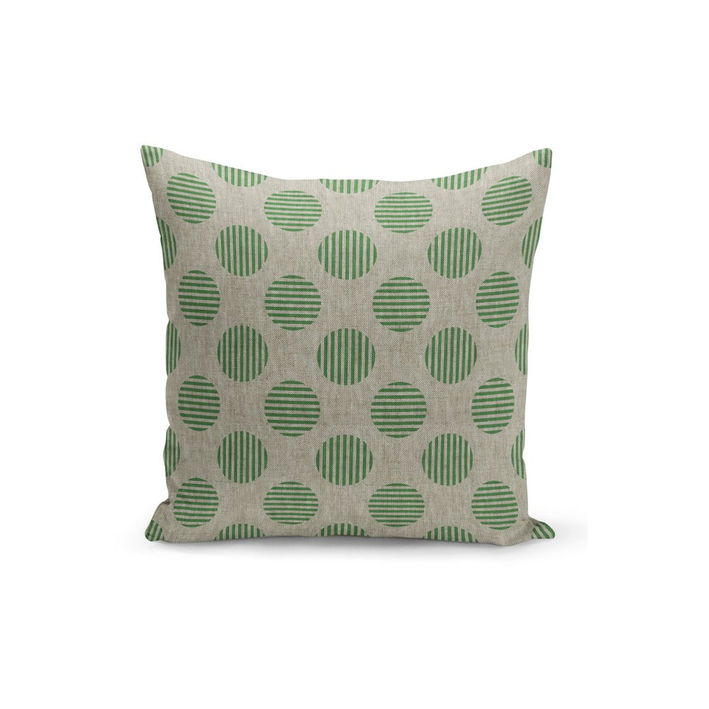 E-shop Zeleno-béžový povlak na polštář Kate Louise Dots, 45 x 45 cm