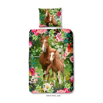 Lenjerie de pat din bumbac pentru copii good morning foal, 140 x 200 cm