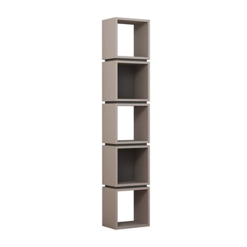 Bibliotecă cu detalii gri antracit multi light mocha anthracite, maro deschis