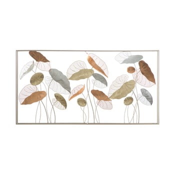 Decorațiune metalică pentru perete Mauro Ferretti Lotus, 134,5 x 68,5 cm