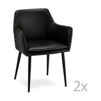 Set 2 scaune furnhouse shiva, negru