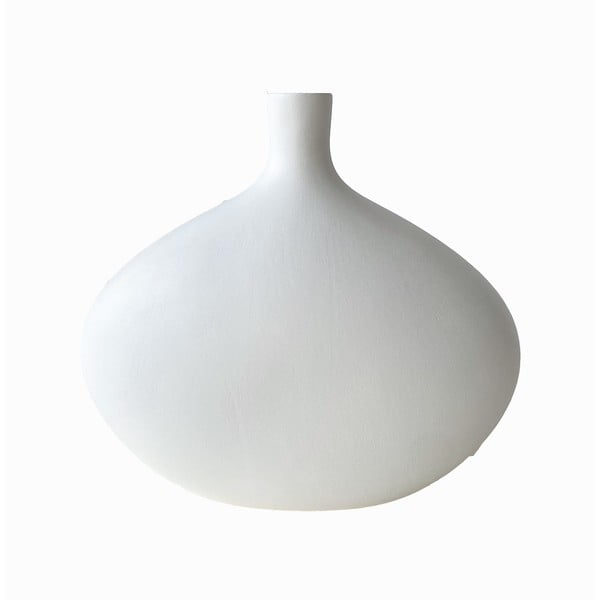 Bílá keramická váza Rulina Platy, výška 25 cm