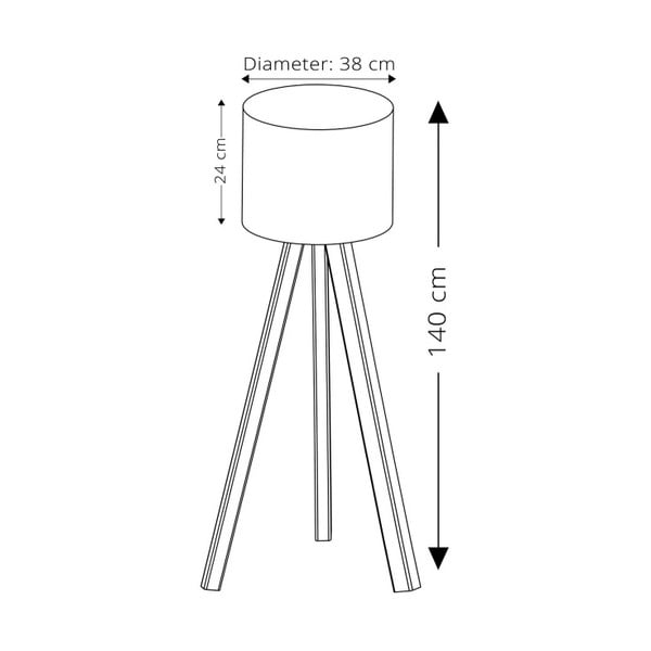 Bílá stojací lampa Aror