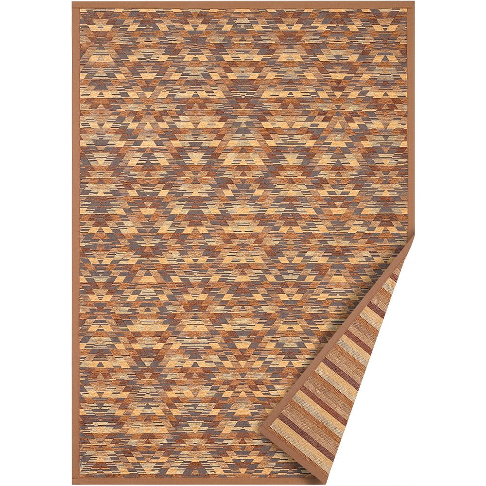 Hnědý oboustranný koberec Narma Vergi, 140 x 200 cm