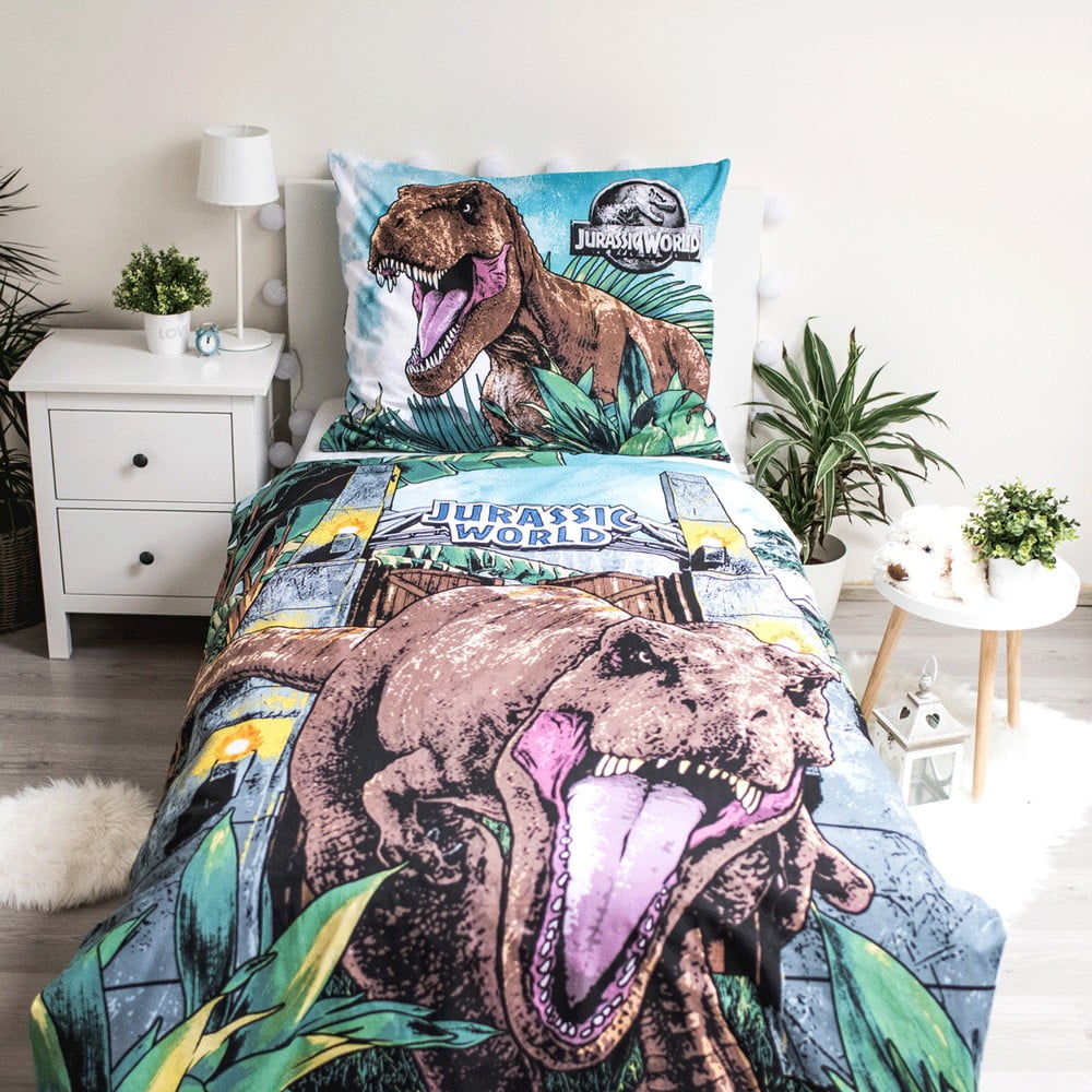 Produktové foto Bavlněné dětské povlečení se svítícím efektem na jednolůžko 140x200 cm Jurassic World – Jerry Fabrics