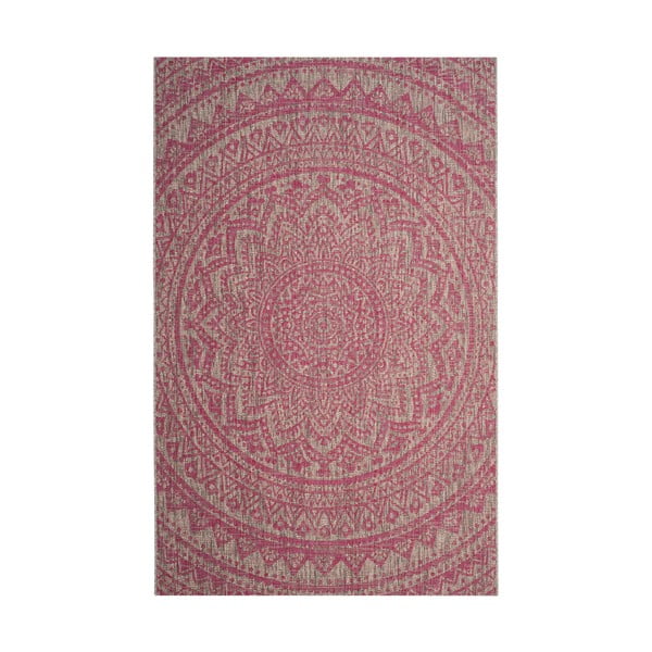 Tmavě růžový koberec vhodný do exteriéru Safavieh Kalene, 90 x 150 cm
