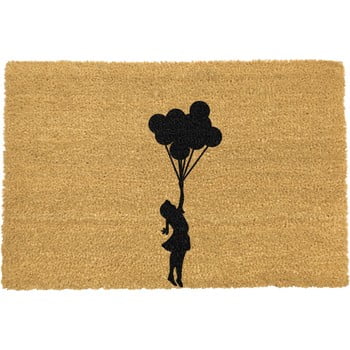 Covoraș intrare din fibre de cocos artsy doormats flying balloon girl, 40 x 60 cm