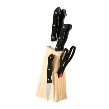 Set cuțite în suport de lemn wooden, 6 piese