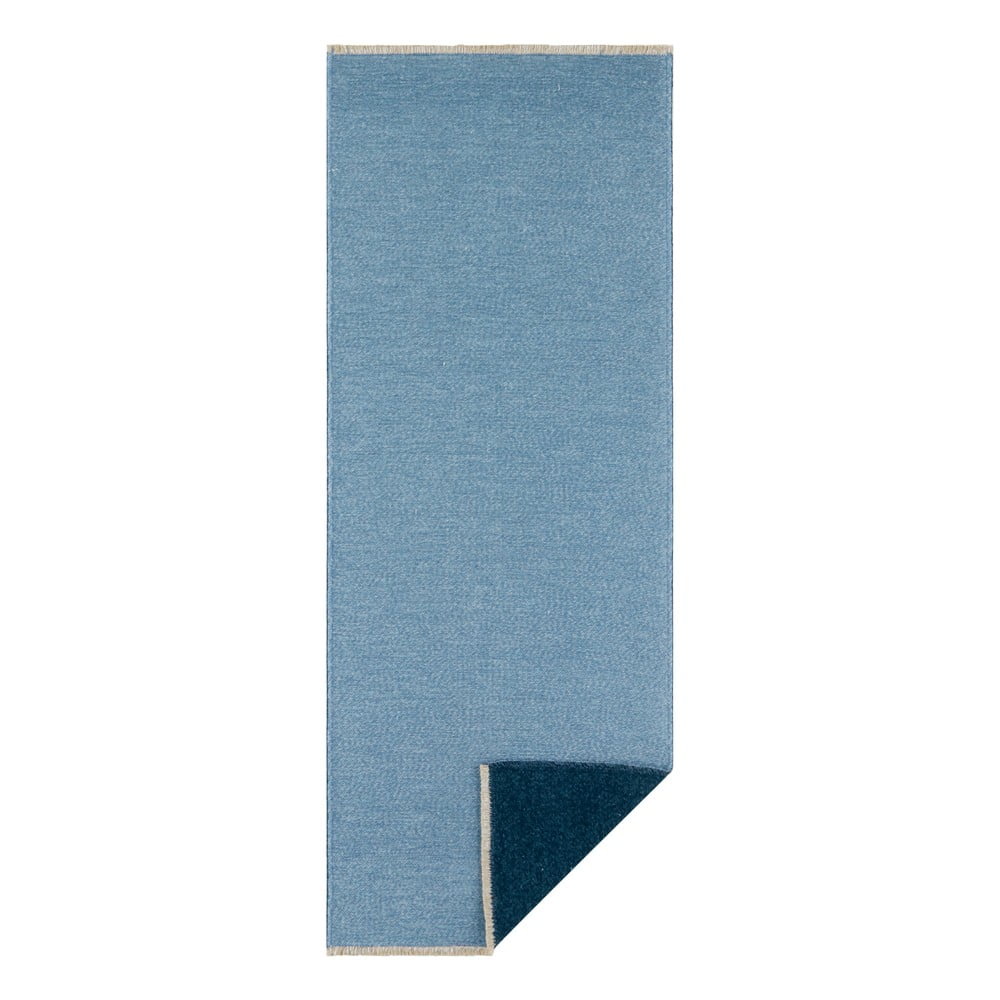 Modrý oboustranný běhoun Hanse Home Duo, 80 x 200 cm