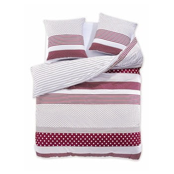 Lenjerie de pat din bumbac decoking diamond red velvet, 200 x 220 cm