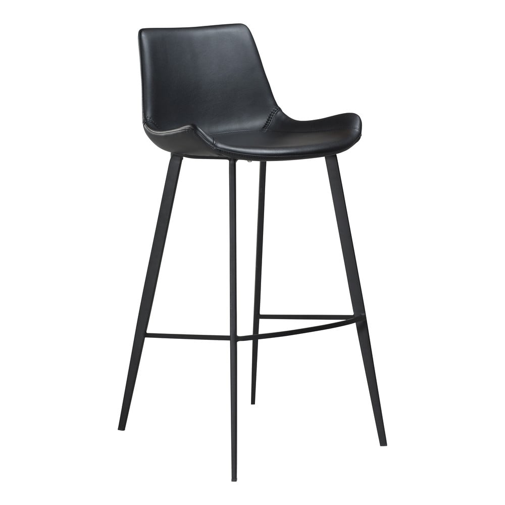 Černá barová židle z imitace kůže DAN–FORM Denmark Hype, výška 103 cm