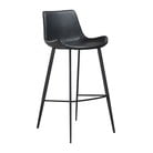 Černá barová židle z eko kůže DAN–FORM Denmark Hype, výška 103 cm