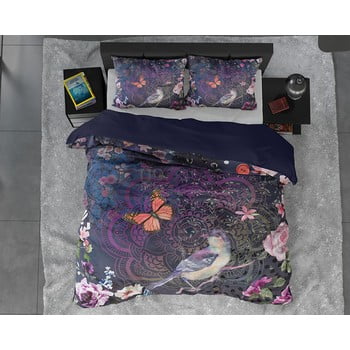Lenjerie de pat din bumbac satinat, pentru pat dublu DH Satin Wild Malika, 200 x 200 cm