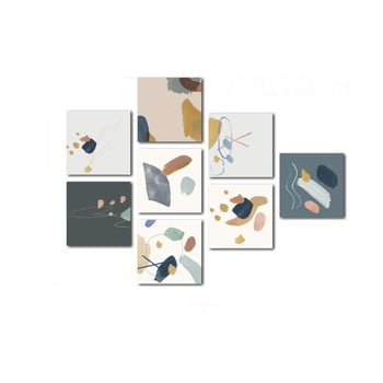 Set tablouri din sticlă insigne pastel