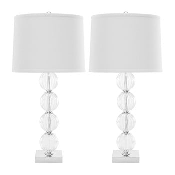 Set 2 lămpi de masă safavieh bubli, alb