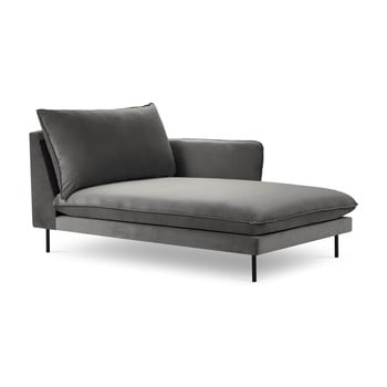 Șezlong, cotieră pe partea stângă cosmopolitan design vienna, gri închis