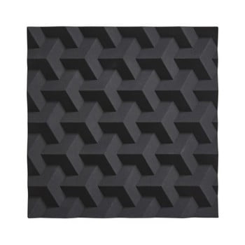 Suport din silicon pentru oale fierbinți zone origami fold, negru