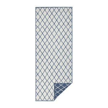 Covor reversibil bougari malaga, 80 x 250 cm, albastru