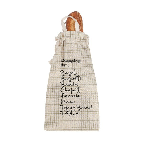 Látkový vak na chléb s příměsí lnu Really Nice Things Bag Shopping, výška 42 cm