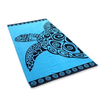 Prosop baie decoking turquoise turtle, 90 x 180 cm