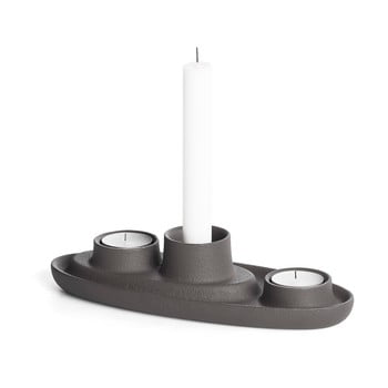 Sfeșnic emko aye aye three candles, gri închis