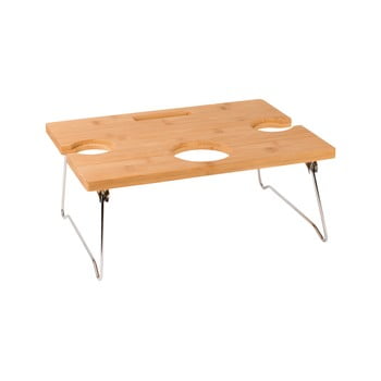 Masă portabilă din bambus pentru vin navigate summerhouse, 38 cm x 17 cm x 28 cm