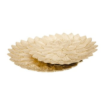 Set 2 boluri decorative mauro ferretti foglie glam couple, auriu
