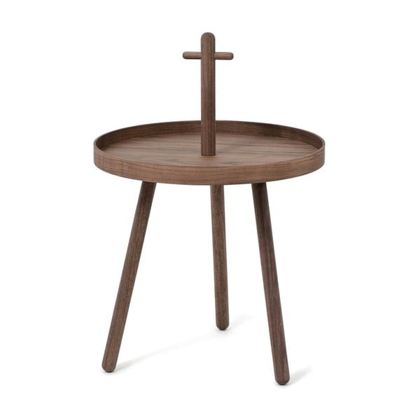Odkládací stolek z ořechového dřeva Wireworks Pick Me Up, ø 45 cm