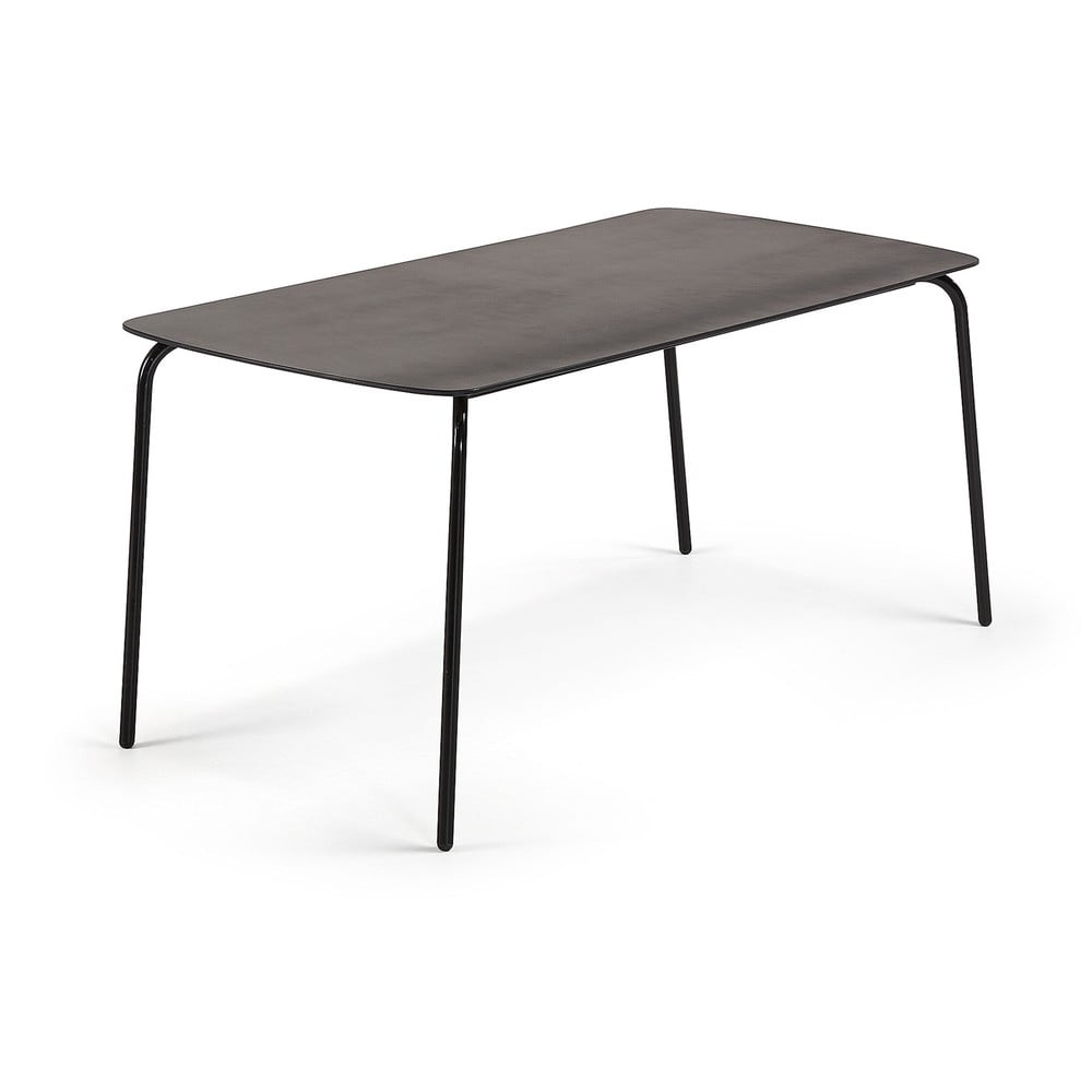 Černý stůl La Forma Tramp, 160 x 80 cm