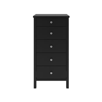 Comodă cu 5 sertare steens tromsö, înălțime 106 cm, negru maro